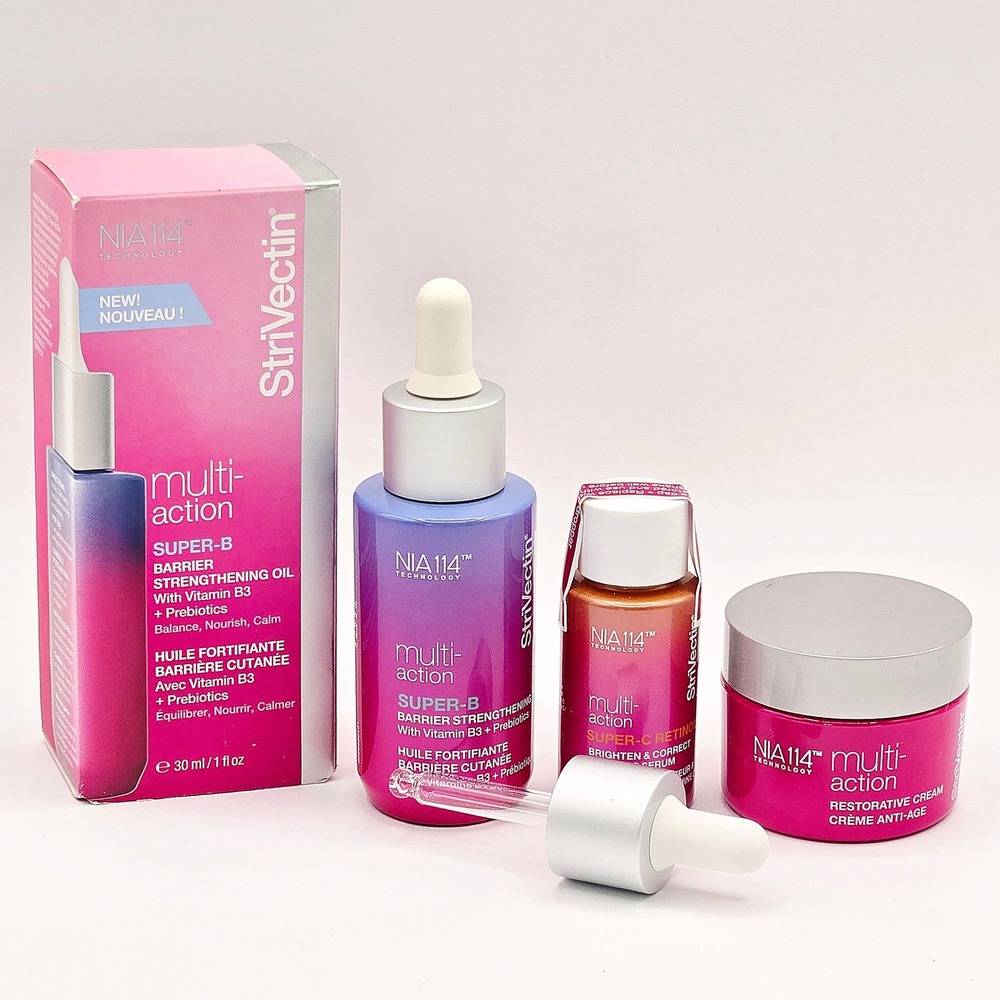 StriVectin Multi-Action Skincare Set 30ml Oil 15ml Serum 30ml Cream